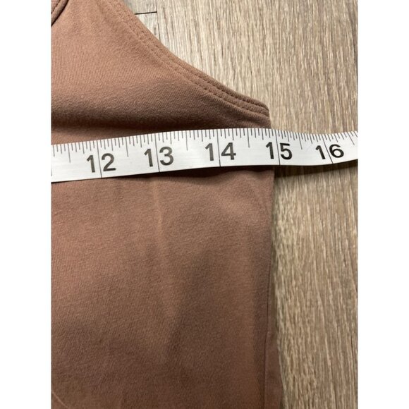 Athleta Brown Sleeveless Scoopneck Knee Length Swing Dress Sz M - Picture 7 of 9